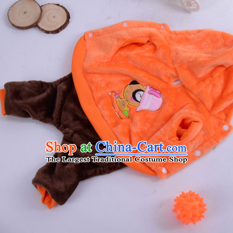 Dog clothes pet clothes chihuahuas VIP than Xiong tedu clothes dog puppies Fall_Winter Collections of four_footed costumes pet supplies orange dog_footed XL motioning me about suitable 3_6 catty