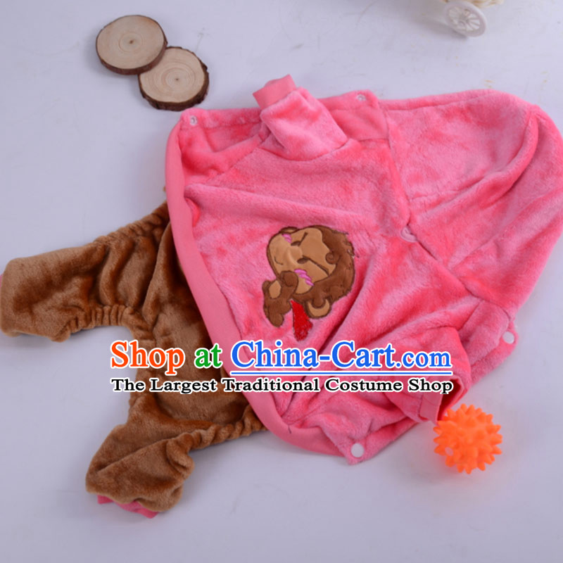 Dog clothes pet clothes chihuahuas VIP than Xiong tedu clothes dog puppies Fall_Winter Collections of four_footed costumes pet supplies pink_footed monkeys M about suitable 1_3 catty