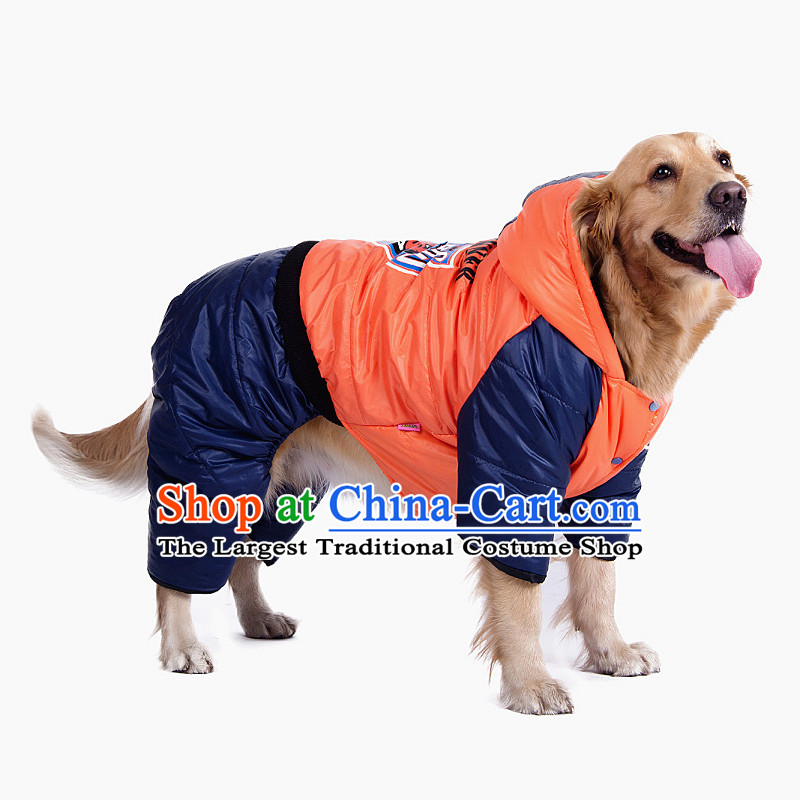Chukchi H_1070 dress iceberg pet dog snowman clothes Fall_Winter Collections large dog clothes large dogs for winter Thick Orange 30_
