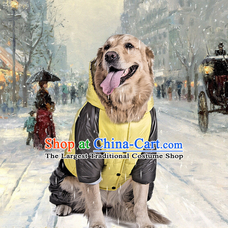 Chukchi H_1070 dress iceberg pet dog snowman clothes Fall/Winter Collections large dog clothes large dogs for winter thick yellow 32#, CHUKOT CHUKCHI () , , , shopping on the Internet