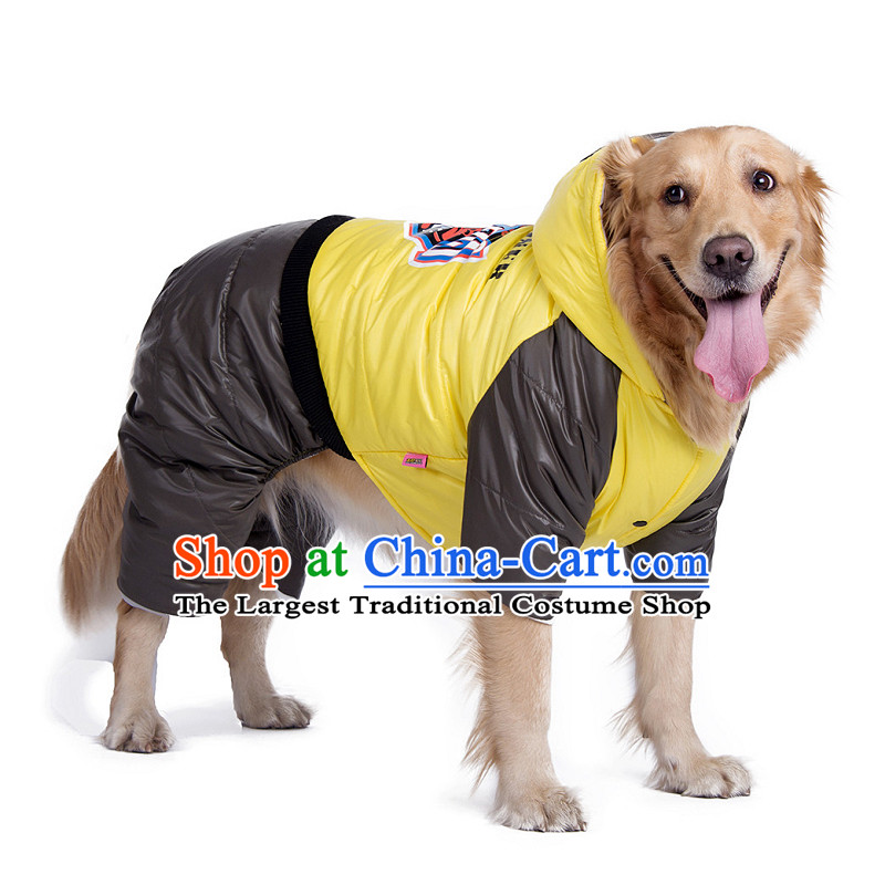 Chukchi H_1070 dress iceberg pet dog snowman clothes Fall_Winter Collections large dog clothes large dogs for winter thick yellow 36_