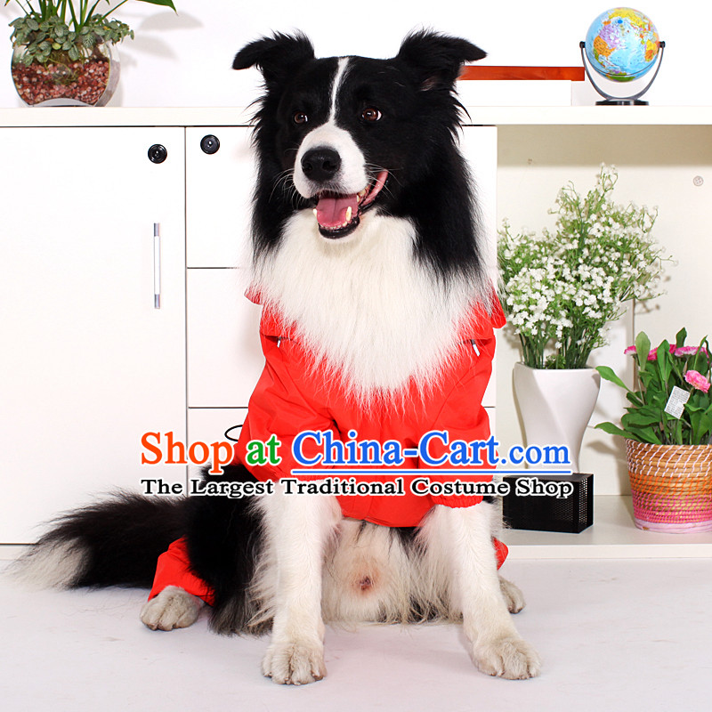 Pets allowed four feet, dog raincoat gross in Samoa large dog raincoat pets spring and summer clothing new red 10#,HI-PRO,,, shopping on the Internet