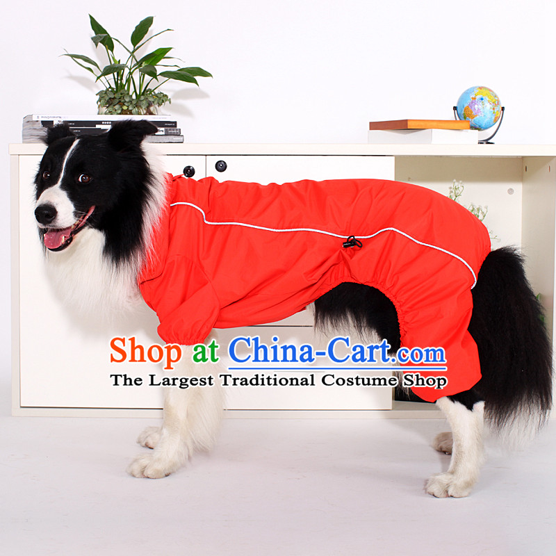 Pets allowed four feet, dog raincoat gross in Samoa large dog raincoat pets spring and summer clothing new red 10#,HI-PRO,,, shopping on the Internet