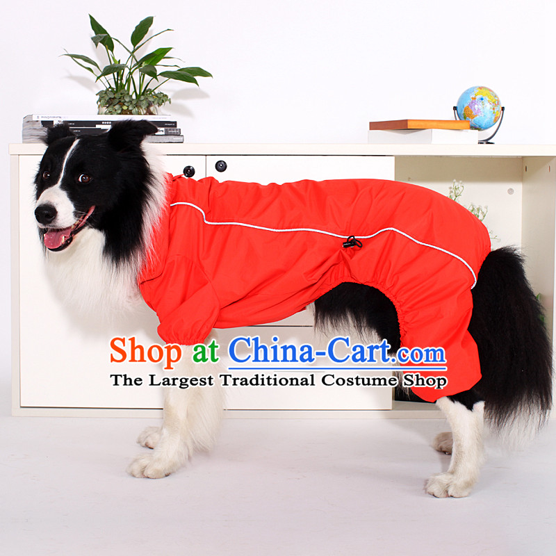 Pets allowed four feet, dog raincoat gross in Samoa large dog raincoat pets spring and summer clothing new red 12#,HI-PRO,,, shopping on the Internet