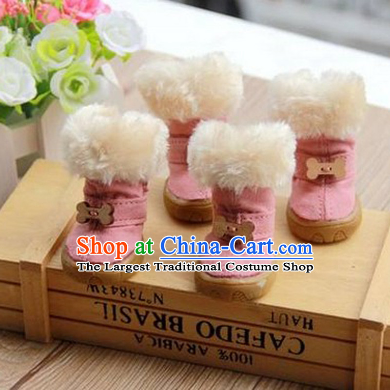 Pets are looking cotton shoes dog snowshoeing tedu waterproof non-slip shoes dog autumn and winter Warm shoe pink with drill no. 1 cotton shoes, the darling of the , , , shopping on the Internet