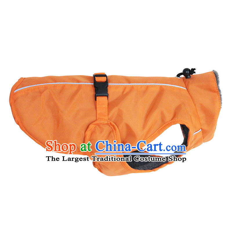 Dog raincoat pet dogs tedu clothes clothes optimize Bekaa pet dog clothes Hiromi dog tedu Ha Shi Qi of small or medium sized dog pets fourth quarter with orange stripes the lint_free XL ideal for small to medium_sized dog