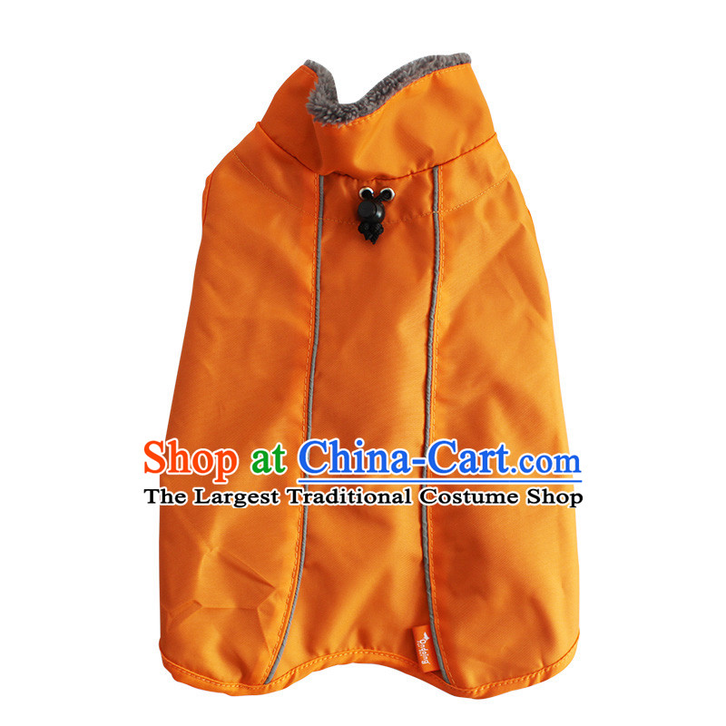 Dog raincoat pet dogs tedu clothes clothes optimize Bekaa pet dog clothes Hiromi dog tedu Ha Shi Qi of small or medium sized dog pets fourth quarter with orange stripes the lint-free XL ideal for small to medium-sized dogs, optimizing the Bekaa (ondoing)