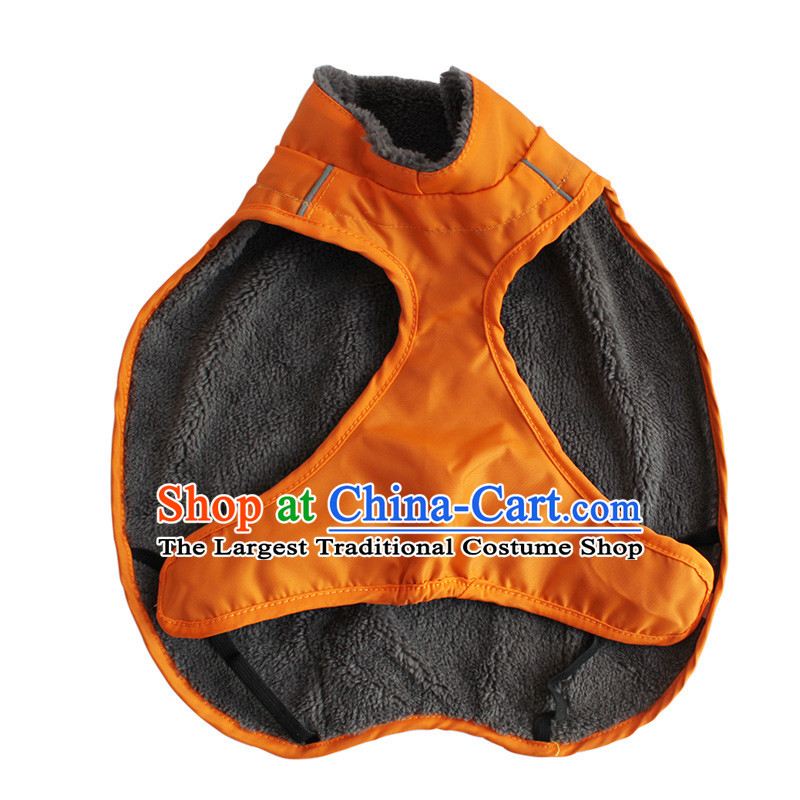 Dog raincoat pet dogs tedu clothes clothes optimize Bekaa pet dog clothes Hiromi dog tedu Ha Shi Qi of small or medium sized dog pets fourth quarter with orange stripes the lint-free XL ideal for small to medium-sized dogs, optimizing the Bekaa (ondoing)