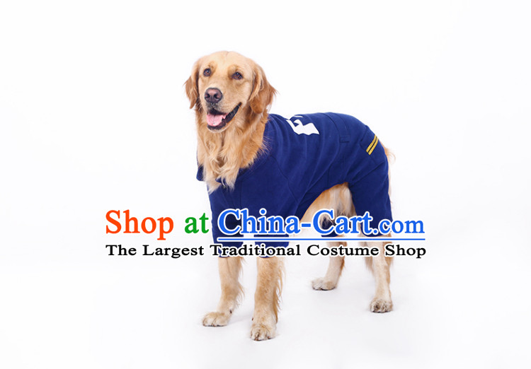 Hua Yuan hoopet dog clothes gross Samoa and thick cotton-footed large dogs pet dogs Ha Shi costumes, autumn and winter 5XL- blue back long 49-52cm picture, prices, brand platters! The elections are supplied in the national character of distribution, so action, buy now enjoy more preferential! As soon as possible.