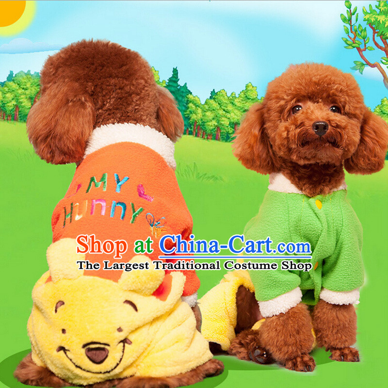 Hoopet dog autumn and winter clothing lovely Winni Cubs four feet on pet dogs tedu clothes clothes orange S, Huayuan claptrap (hoopet) , , , shopping on the Internet