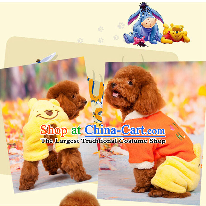 Hoopet dog autumn and winter clothing lovely Winni Cubs four feet on pet dogs tedu clothes clothes orange M, Huayuan claptrap (hoopet) , , , shopping on the Internet