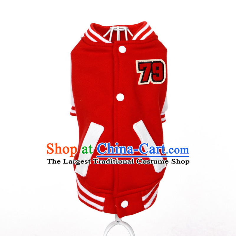 Hua Yuan hoopet autumn and winter tedu than Xiong vip sweater baseball Services Pet cotton red and white M-chest 36-40cm, Huayuan claptrap (hoopet) , , , shopping on the Internet