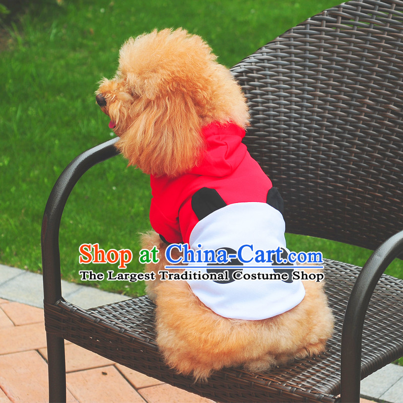 Diman pet dog spring clothes tedu pets in the spring and summer, autumn and winter clothing dog with four_Legged Dog Yi vest vip than Xiong Hiromi puppies t_shirt, red XS spring_summer_