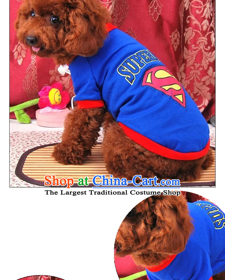 Madden pets dogs Superman clothes Superman T-shirt vip tedu dog blue S of clothes chest 28 back long 19 pictures, prices, brand platters! The elections are supplied in the national character of distribution, so action, buy now enjoy more preferential! As soon as possible.