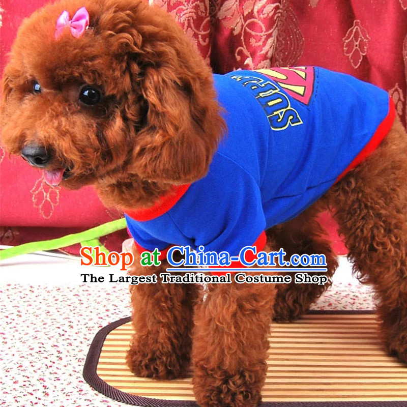 Madden pets dogs Superman clothes Superman T-shirt vip tedu dog blue S of clothes chest 28 back long 19, Mr beans (madden) , , , shopping on the Internet