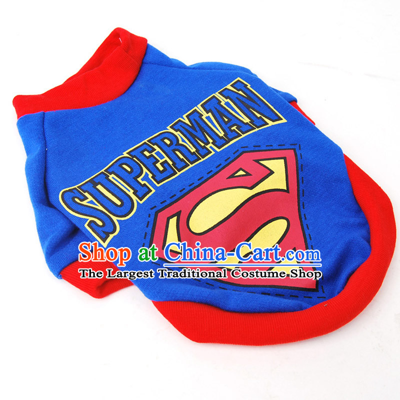 Madden pets dogs Superman clothes Superman T-shirt vip tedu dog blue S of clothes chest 28 back long 19, Mr beans (madden) , , , shopping on the Internet