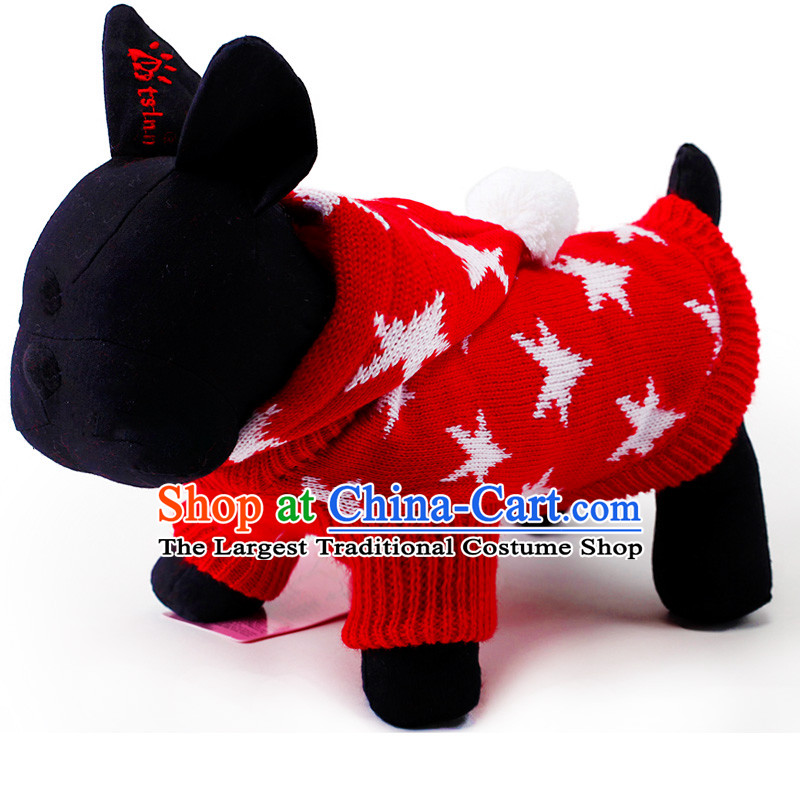 Petcircle dog clothes Thick feet pet clothes for autumn and winter new sweater tedu gross than Xiong chihuahuas cats and dogs clothing supplies magic stars - Red s,petcircle,,, shopping on the Internet