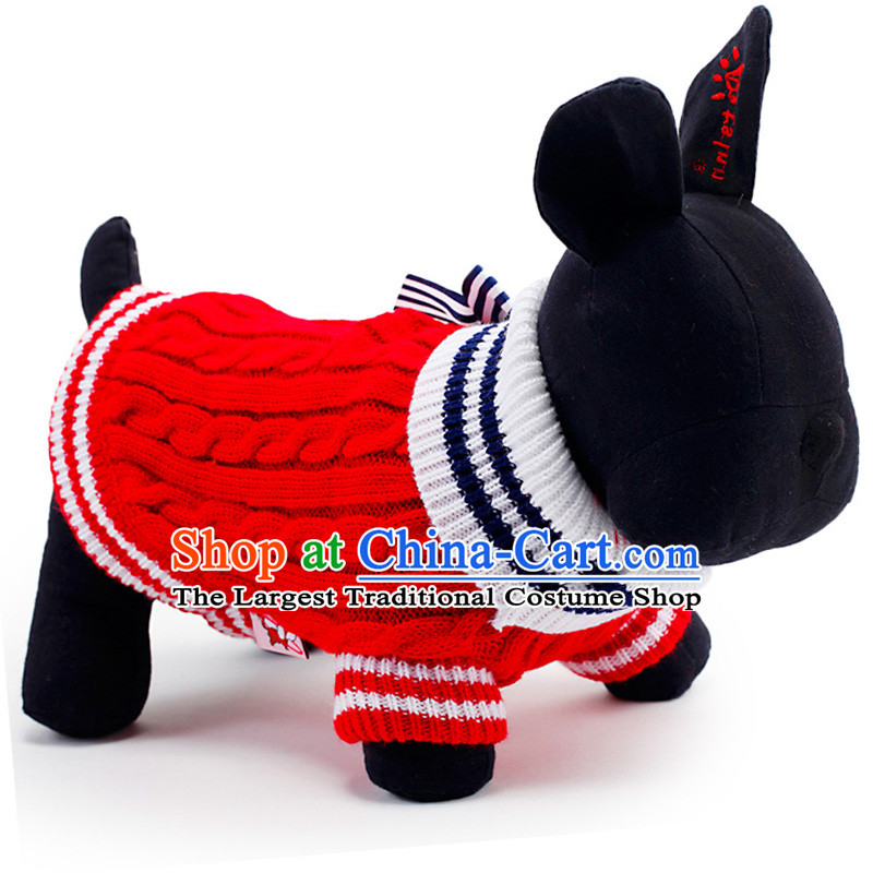Petcircle dog clothes Thick feet pet clothes for autumn and winter new sweater tedu gross than Xiong chihuahuas cats and dogs supplies navy clothes Sweater _ Red XXSTOXL_