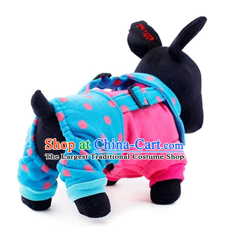 Pets Allowed Content, flower petcircle jumpsuits dog costume vip tedu than the autumn and winter clothing bear the new four_Legged Dog Yi adjusting wheel in the red dot dot greater S
