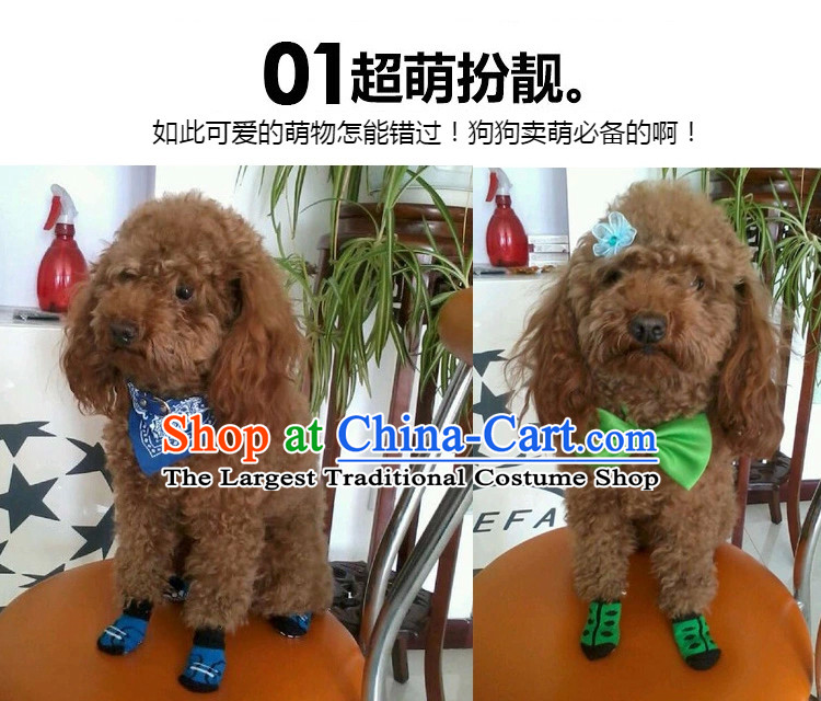 Pet dogs Indoor shoes socks tedu gross Samoa than Xiong dog SOCKS 4 Pack Anti-slip resistant color Random pictures, small-price, brand platters! The elections are supplied in the national character of distribution, so action, buy now enjoy more preferential! As soon as possible.
