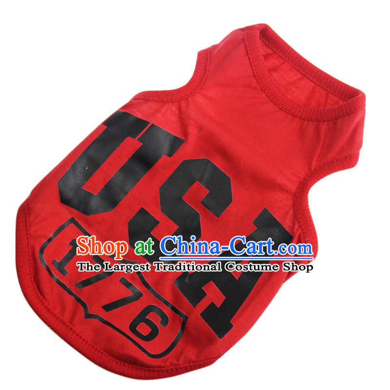 Blue summer breathable pet dogs Lai dog clothes dog vest t-shirt vest home, 1776 Red S, Blue Lai , , , shopping on the Internet