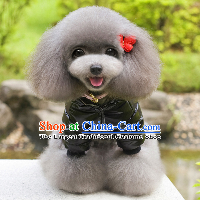 Fast skip dog clothes pet four feet, Yi morph replacing autumn warm winter Feather & tedu than small dogs Dress Bear VIP load spring and autumn coral dog sweater Package Mail Tsing black, L, faster PET has been pressed down shopping on the Internet