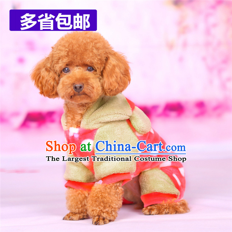 Carolina Francis pets clothes pink dot cubs dog ãþòâ coral warm clothes XS- pet dog back within 20cm long, Freetown (kaluofu) , , , shopping on the Internet