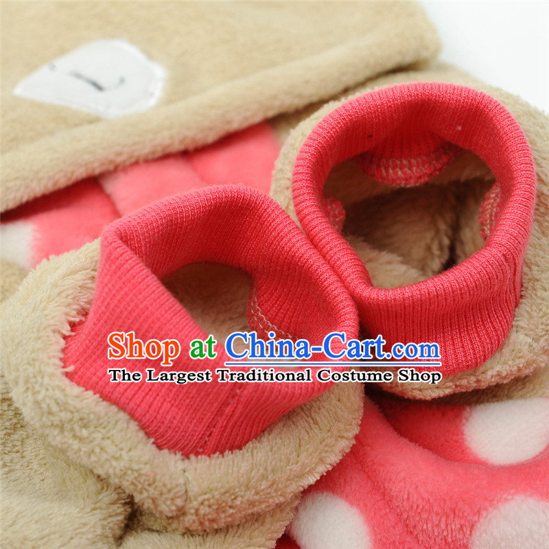 Carolina Francis pets clothes pink dot cubs dog ãþòâ coral warm clothes XS- pet dog back within 20cm long, Freetown (kaluofu) , , , shopping on the Internet