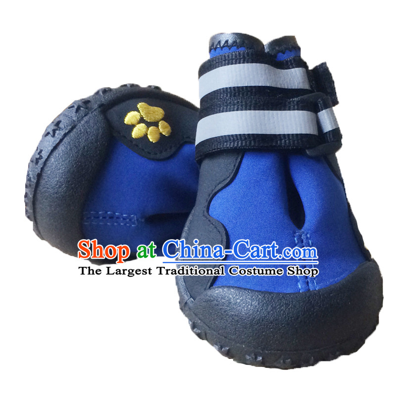 The pet anti_slip tien wear shoes large dog gross margin of Samoa Ha Shi Qi loose shoes Blue 5 Lion