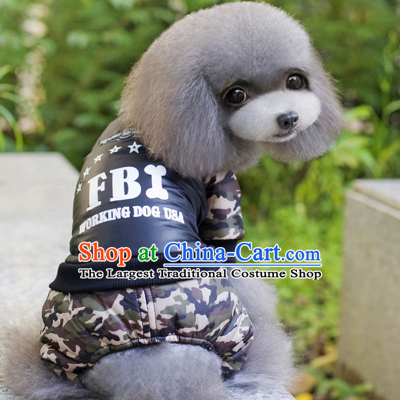 The new camouflage thick cotton FBI tedu dog clothes Fall/Winter Collections vip pet four feet down picture color clothes L Recommendations 3.5 to 5.5,bellfor,,, shopping on the Internet