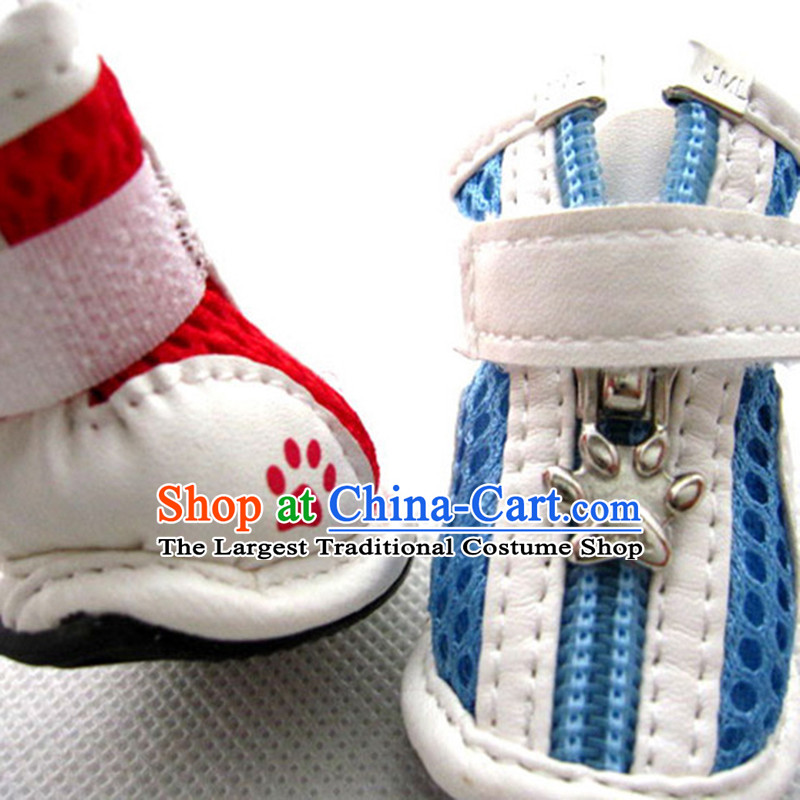 Dogs and Cats shoes pet dog shoes shoes VIP tedu mesh zip sport shoes breathable mesh upper web shoes Blue 1