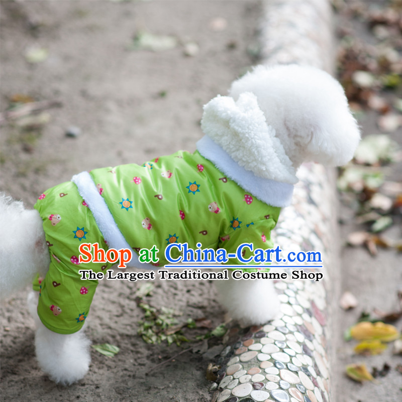 Pets dress autumn and winter clothing new dog tedu Hiromi Xiong ãþòâ dog than Feather   Green Mushroom Xiong 18