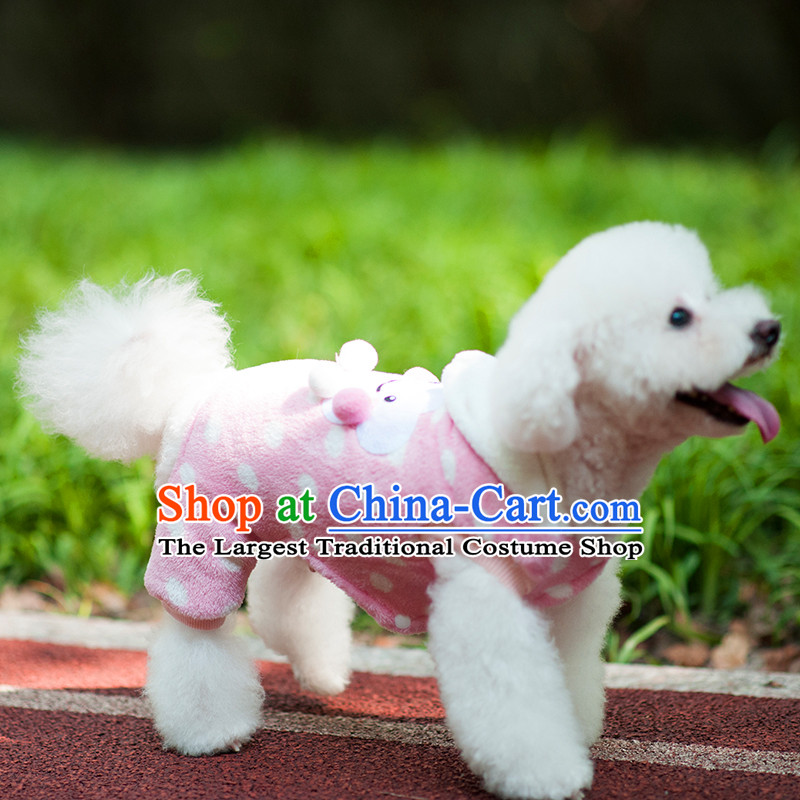 Pet dog costume of autumn and winter clothing dog_ thick_yi tedu Hiromi than Xiong autumn and winter_footed sided flannel shirt thoroughly rouge toner dolls 12