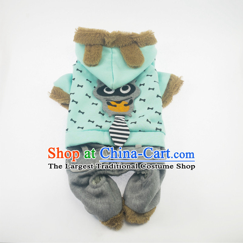 Pet dog costume of autumn and winter clothing dog) thick-yi tedu Hiromi than Xiong autumn and winter coat four feet thick green rascal 14, Blue Lai , , , shopping on the Internet