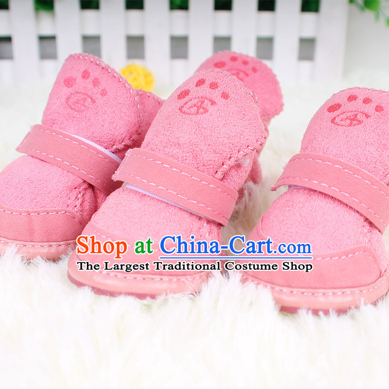 Dog kitten alike shoes tedu pet dog shoes for autumn and winter dog than small dogs Xiong waterproof Lamb Wool Velvet suede pink shoes, 2 Million Dollar Baby shopping on the Internet has been pressed.