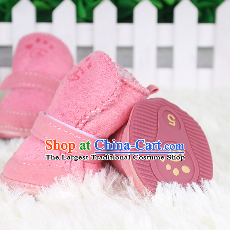 Dog kitten alike shoes tedu pet dog shoes for autumn and winter dog than small dogs Xiong waterproof Lamb Wool Velvet suede pink shoes, 2 Million Dollar Baby shopping on the Internet has been pressed.