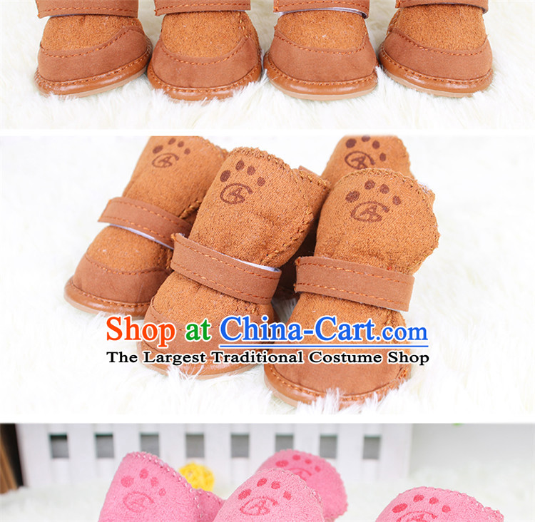 Dog kitten alike shoes tedu pet dog shoes for autumn and winter dog than small dogs Xiong waterproof Lamb Wool Velvet suede shoes brown 3 pictures, prices, brand platters! The elections are supplied in the national character of distribution, so action, buy now enjoy more preferential! As soon as possible.