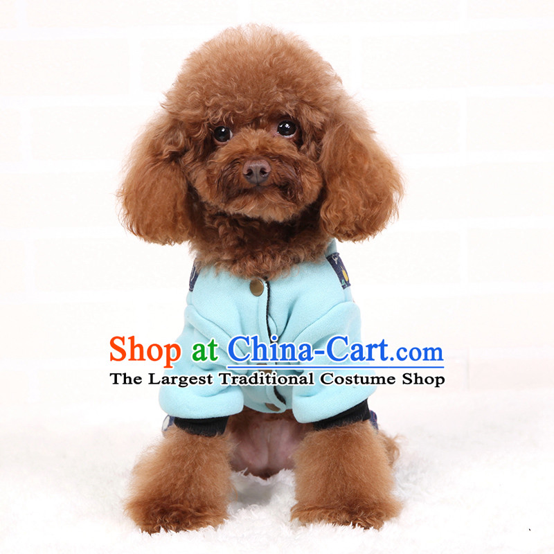 Dog clothes dog Hiromi than Xiong vip tedu dog-footed clothes pet supplies load autumn and winter clothing c.o.d. aqua-blue 3 chest 40cm back long 27cm Weight 5 catties of ,HI-PRO,,, shopping on the Internet
