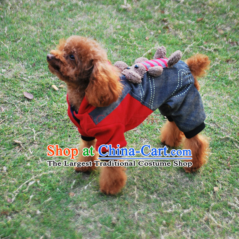 Dog clothes dog Hiromi than Xiong vip tedu dog-footed clothes pet supplies load autumn and winter clothing c.o.d. aqua-blue 3 chest 40cm back long 27cm Weight 5 catties of ,HI-PRO,,, shopping on the Internet