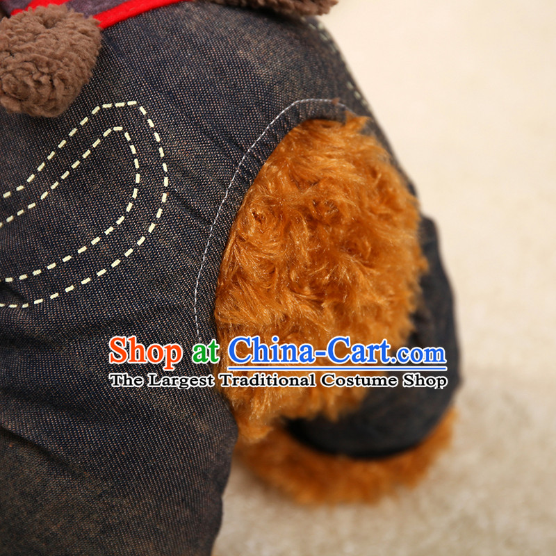 Dog clothes dog Hiromi than Xiong vip tedu dog-footed clothes pet supplies load autumn and winter clothing made of dark blue 6 chest 60cm back long 40cm weight within 15 catty ,HI-PRO,,, shopping on the Internet