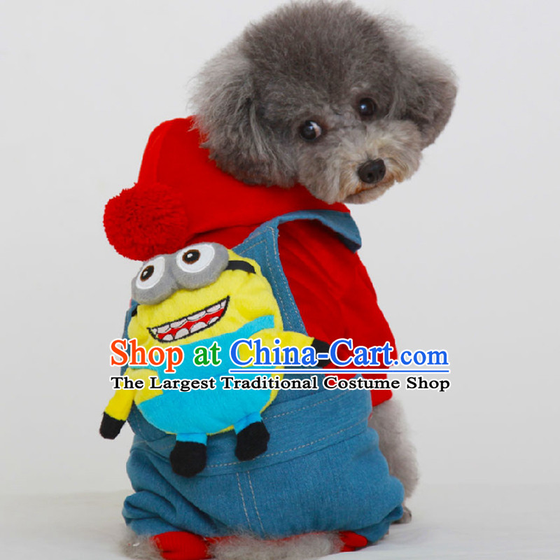 2015 new small yellow people back with pet dog clothes clothing small yellow people pets clothing autumn and winter clothing Yellow M3 of pets (approximately 6-7 catty through) suitable for________ , , , shopping on the Internet