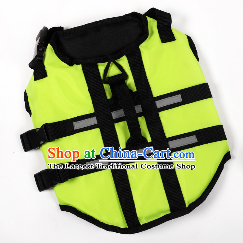 Huayuan hoopet pet dogs clothes lifejackets large dog safety jacket gross Samoa and swimming costume 12Y0046G 7XL_ chest 82_87cm green