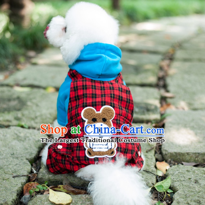 Pet dog autumn and winter clothing clothes VIP tedu than Xiong Hiromi stylish 4 pin yi red blue clothes, Cubs Jumpsuits 14, Blue Lai , , , shopping on the Internet
