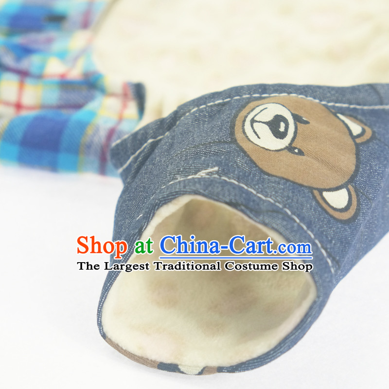 Pet dog autumn and winter clothing clothes VIP tedu than Xiong Hiromi stylish 4 pin Yi Niu trousers, a blue cap shirt, blue 14 Lai , , , shopping on the Internet