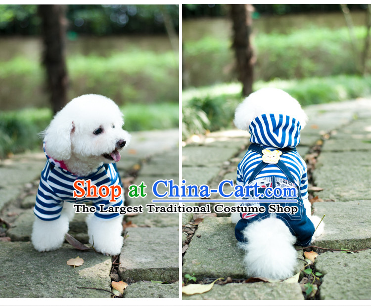 Pet dog costume autumn and winter clothing VIP Hiromi than Xiong tedu streaks series jumpsuits four feet, Yi blue bar cowboy BUNNIES L of pictures, prices, brand platters! The elections are supplied in the national character of distribution, so action, buy now enjoy more preferential! As soon as possible.