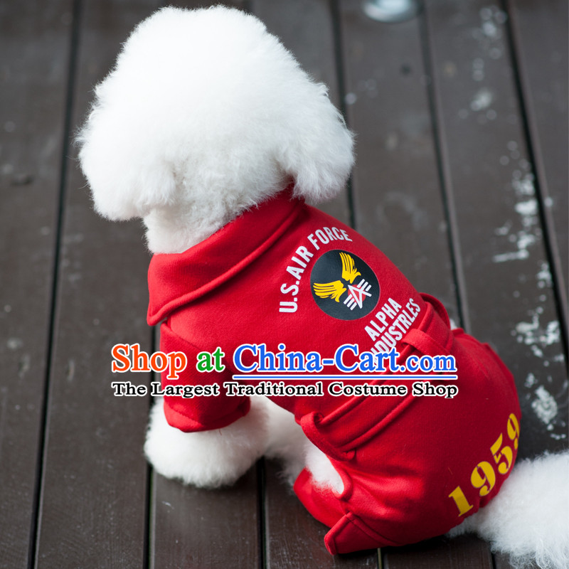 Pet dog costume autumn and winter clothing than Xiong VIP Hiromi tedu stylish 4 pin sweater FEIYING S of red
