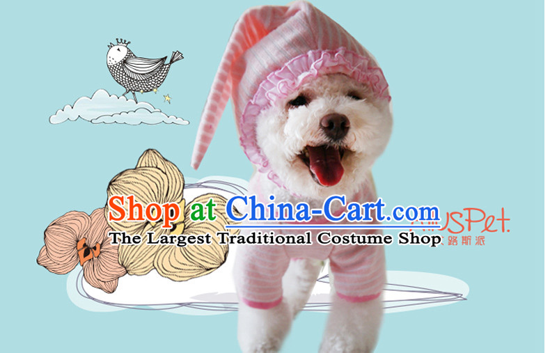 Dog Clothing Supplies dog costume pets clothes tedu gross autumn and winter clothing is a lovely vest four-legged sweater cotton coat blue stripes S picture, prices, brand platters! The elections are supplied in the national character of distribution, so action, buy now enjoy more preferential! As soon as possible.