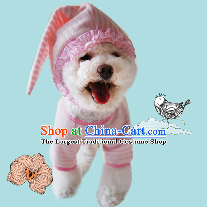 Dog Clothing Supplies dog costume pets clothes tedu gross autumn and winter clothing is a lovely vest four-legged sweater cotton coat blue stripes S, full-lok (quanle) , , , shopping on the Internet