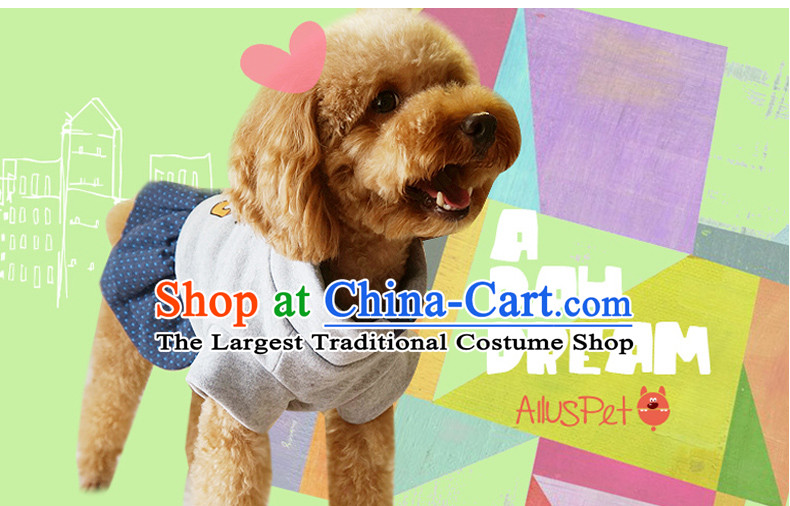 Dog Clothing Supplies dog costume pets clothes tedu gross autumn and winter clothing is a lovely vest four-legged sweater cotton coat thick BIG gray photo, the price and the M brand platters! The elections are supplied in the national character of distribution, so action, buy now enjoy more preferential! As soon as possible.