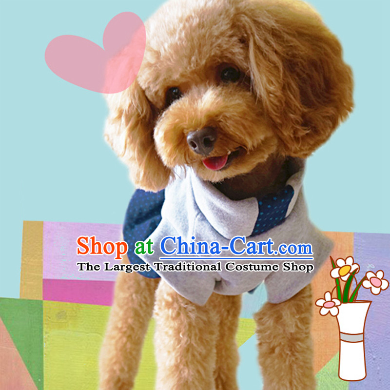 Dog Clothing Supplies dog costume pets clothes tedu gross autumn and winter clothing is a lovely vest four_legged sweater cotton coat thick BIG GRAY M